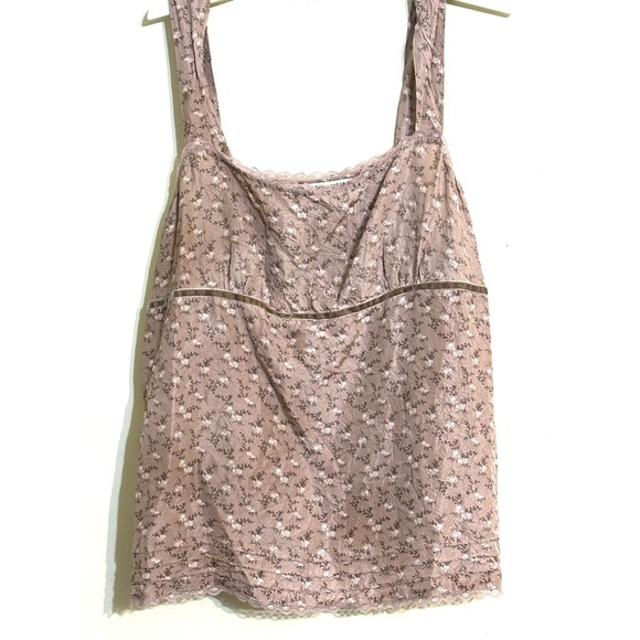 Y2k Vintage Tommy Hilfiger Baby Doll 100% Silk Floral Blush Cami Coquette Sz 20 - Picture 1 of 9